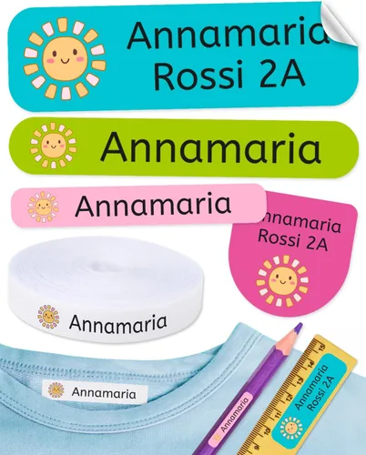 Vista 10 de 155 etiquetas de nombre personalizadas para la escuela de niños, etiquetas para planchar para ropa y etiquetas con nombre, etiquetas para ropa