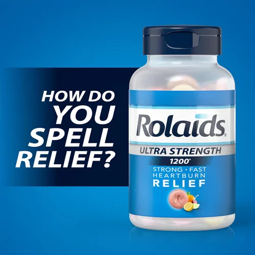 Vista 2 de Rolaids Tabletas masticables antiácidos ultra fuertes, frutas surtidas, 72