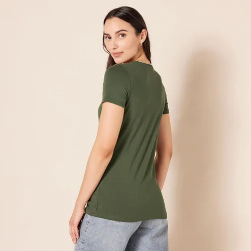 Vista 214 de Amazon Essentials Women's Regular-Fit Short-Sleeve Crewneck T-Shirt