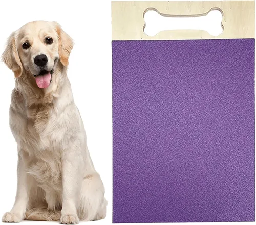 Vista 7 de Tabla para rascar uñas de perro, lima de doble cara para patas de perros, almohadilla de arena de dos caras, 15.7 x 8.8 pulgadas, divertido cuidado