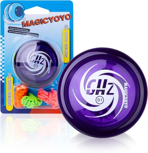 Vista 12 de Yoyo de Bucle con Respuesta para Niños Principiantes, Yo-yo Inicial 2A Loop Fácil de Jugar Trucos Básicos de Cuerda (D1 Azul) Professional