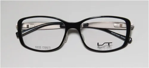 Vista 2 de Lightec 7035l - Lentes ópticos para hombre y mujer con bisagras flexibles de borde completo (53-15-135, negro/gris)