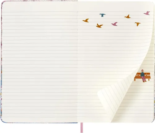 Vista 10 de Moleskine Edición Limitada Sakura - Cuaderno, tapa dura, grande (5 x 8.25 pulgadas), a rayas/con líneas, Caja de Coleccionista Premium Swan