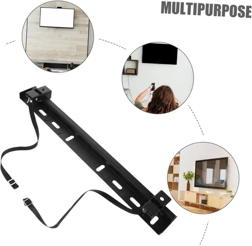 Vista 6 de Studless TV Wall Mount Bracket Black 45kg 32-65 Inch L Shaped
