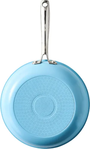 Vista 14 de Redchef Sartén antiadherente de cerámica, mini sartén para desayuno y huevos, cocina saludable sin químicos, mango de acero inoxidable que se Verde