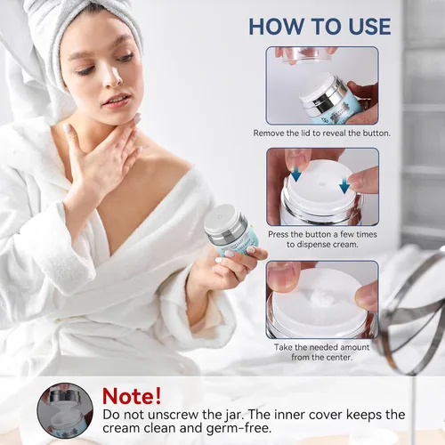 Vista 5 de Crema facial instantánea con retinol, colágeno y ácido hialurónico, crema de cuello para tensar y reafirmar – Hidratante facial antienvejecimiento