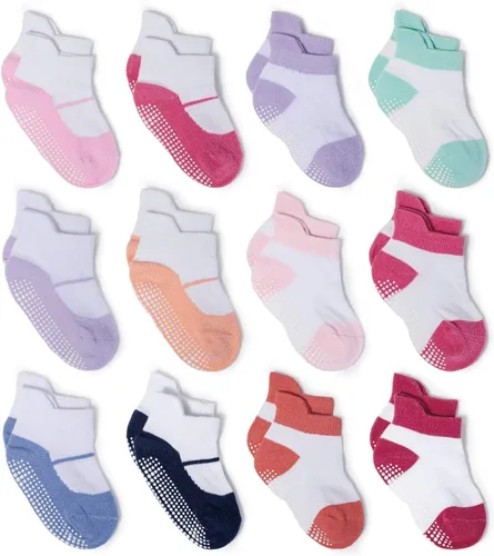 Vista 27 de Calcetines tobilleros antideslizantes Zaples para bebés con suelas antideslizantes para bebés, niños pequeños, niños y niñas