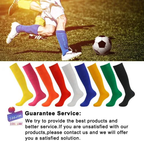Vista 7 de Three street - Calcetines de fútbol, béisbol, sóftbol, unisex, hasta la rodilla, de compresión, de tubo deportivo, de compresión, 2-10 pares