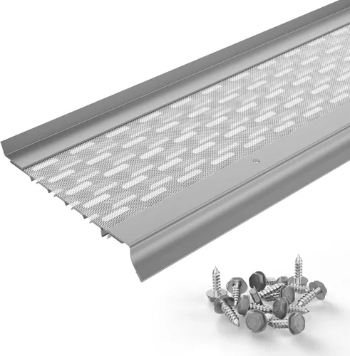 Vista 18 de Micromesh 5 pulgadas Gutter Guards Leaf Protection, 1 Pies Paquete de muestra Bronce oscuro, Malla de acero inoxidable, Cubiertas de canalón