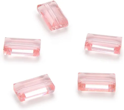 Vista 13 de 25 piezas Adabele cuentas austriacas de cristal facetado de 14 mm, rectangulares sueltas, amatista, compatibles con cristales Swarovski Preciosa