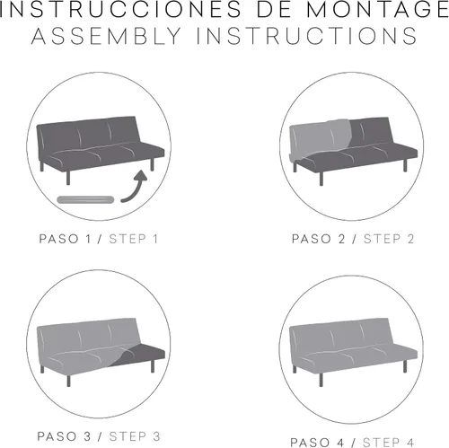 Vista 5 de Eysa Poseidon - Funda elástica para sofá de 3 plazas con clic en color 03