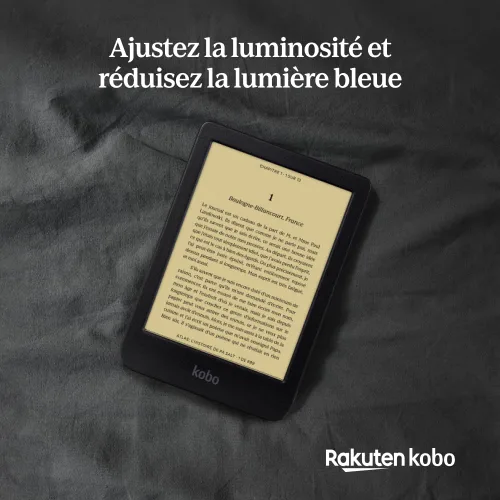 Vista 5 de Kobo Clara BW eReader Pantalla táctil antideslumbrante de 6 pulgadas con ComfortLight PRO Opción de modo oscuro Audiolibros Resistente al
