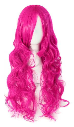 Vista 11 de MapofBeauty Peluca de disfraz de cosplay rizada en espiral de 32 pulgadas Azul celeste