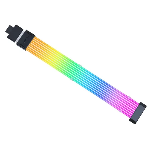 Vista 10 de Lian Li Strimer Wireless 24 Pin con controlador (PW24-1W-T) - Cable de extensión de alimentación RGB direccionable - Control inalámbrico de 2.4 GHz