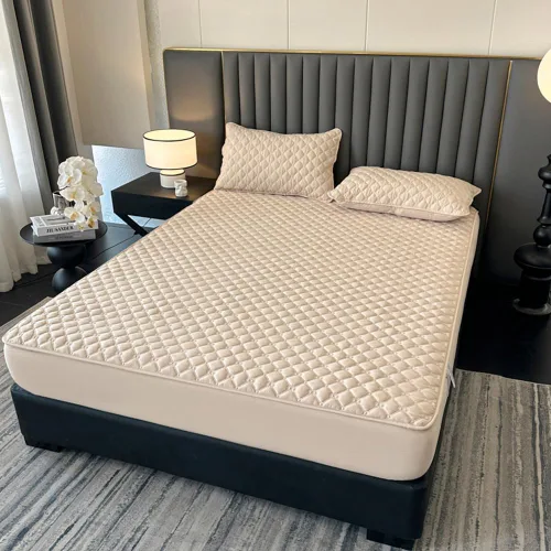 Vista 23 de ZIQINPSQ Sábana bajera amarilla tamaño twin, sábana bajera de bolsillo profundo, cálida para invierno, transpirable, antideslizante, perfecta