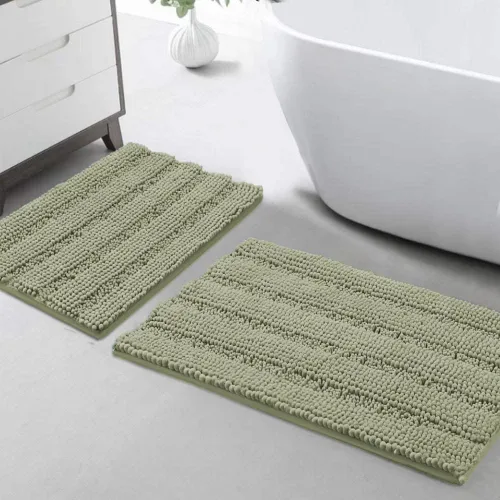 Vista 49 de Turquoize Alfombra de baño de chenilla de lujo para baño, extra absorbente, alfombra de ducha de microfibra antideslizante para baño, alfombra Aqua