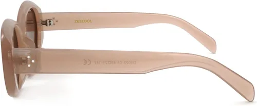 Vista 8 de Zeelool Gafas de sol ovaladas retro para mujer, polarizadas de los años 90, gafas de sol vintage ZSP0058
