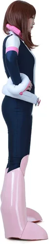 Vista 3 de miccostumes Disfraz de héroe de anime para mujer, disfraz de cosplay con pieza de cintura y cuello