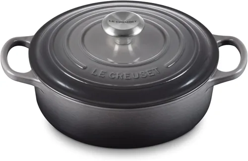 Vista 5 de Le Creuset Horno holandés redondo ancho de hierro fundido esmaltado, 3.5 cuartos de galón., Marsella Marseille