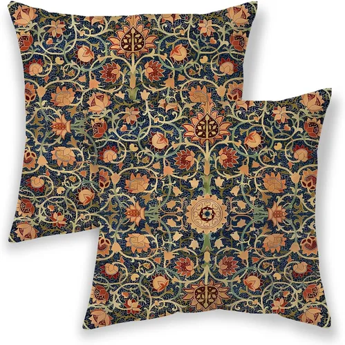 Vista 12 de BETGINY Fundas de almohada boho de 16x16 pulgadas, diseño étnico marrón beige, fundas de almohada decorativas para exteriores para sofá