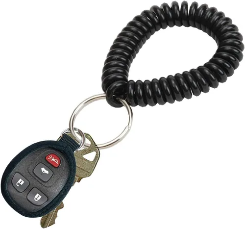 Vista 4 de Lucky Line Products 4102005 - Llavero, poliuretano, negro, Paquete de 5