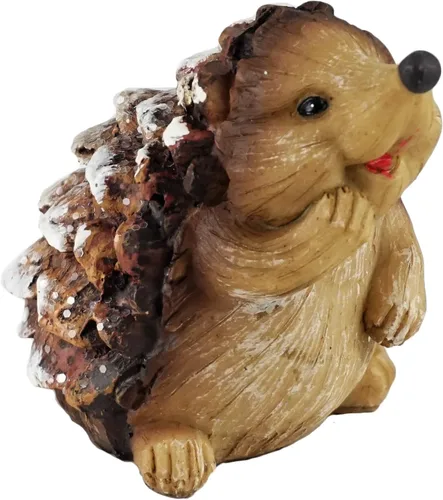 Vista 3 de Gerson Woodland - Figuras de erizo de piña, juego de 4