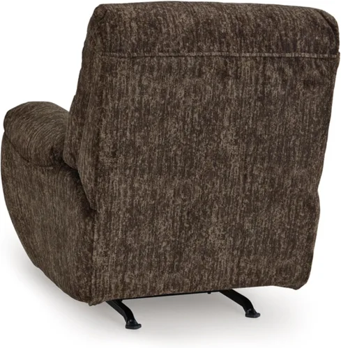 Vista 9 de Signature Design by Ashley Rampant Sillón Mecedora Reclinable Casual Manual con Brazos Acolchados, Marrón Oscuro Chocolate