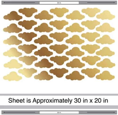 Vista 2 de Nube de oro Decal Set – Adhesivo Oro beso Cortar las nube por chromantics