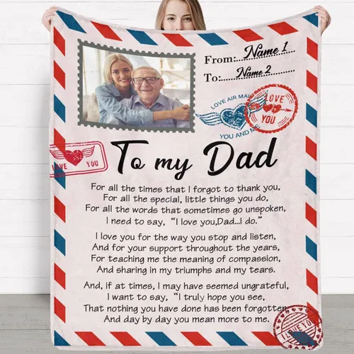 Vista 15 de Manta personalizada, manta personalizada con fotos: fabricada en Estados Unidos, regalos de cumpleaños para papá, mamá de hija o hijo, mantas