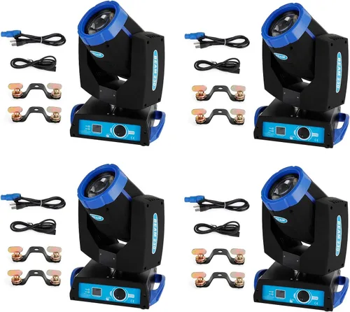 Vista 10 de Topteng 2pcs 7R 230W Beam Sharpy Moving Head Light 17 Gobos RGBW Beam Lights, DJ Lights Zoom Moving Head Beam Beam Sharpy Light 8 Prism Strobe DMX