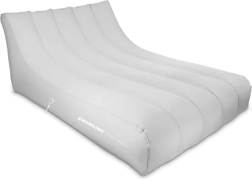 Vista 15 de SWIMLINE Original Cloud Chaise 360 - Tumbona flotante para piscina y lago, balsa circular para adultos y niños, respaldo W Cómoda textura