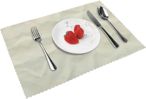 Vista 9 de Rectangular Placemats Set of 4, Heat Resistant Origami Fold Printed Kitchen Dining Table Mats