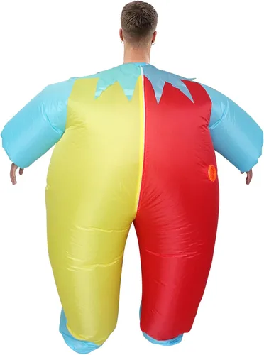 Vista 4 de IRETG Disfraz inflable de payaso para adultos
