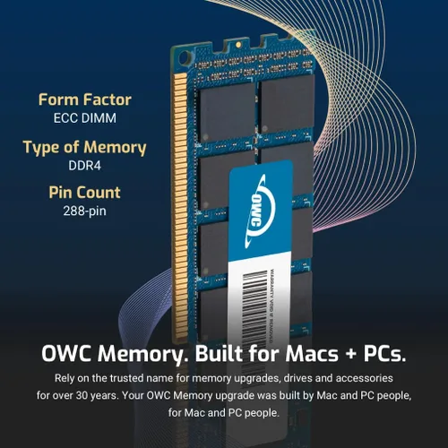 Vista 3 de OWC 8GB DDR4 2666MHz PC4-21300 CL19 1RX8 ECC Unbuffered UDIMM 1.2V 288-pin Workstation Server Memoria RAM