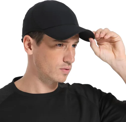 Vista 4 de GADIEMKENSD Sombrero de correr de rendimiento, tela elástica con malla ventilada para entrenamientos al aire libre