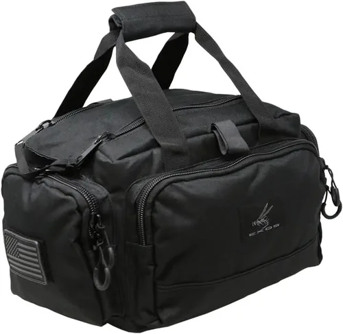 Vista 10 de Exos Tactical Range Bag - Medium Size Range Bag for Shooting - Gun Case for Handguns, Ammo Storage, Tactical Backpack, Molle Webbing, Free Subdued