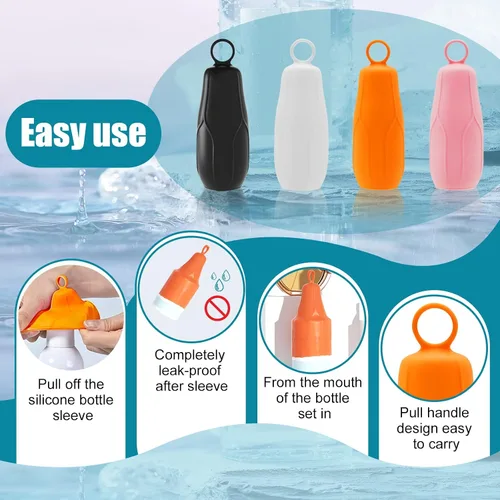 Vista 5 de Accesorio de silicona reutilizable para funda elástica a prueba de fugas, fundas a prueba de fugas, accesorio reutilizable para artículos de tocador