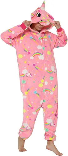 Vista 3 de Licorne - Pijama unisex para adultos, ropa de dormir de Navidad para cosplay