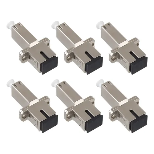 Vista 7 de Moocci Adaptador LC a SC (hembra a hembra) Conector de fibra óptica monomodo UPC Simplex Extensor de fibra óptica 1PC Acopladores/brida
