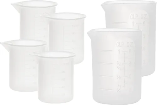 Vista 10 de Gartful Vasos medidores de silicona de 3.4 fl oz para mezcla de resina, 6 tazas mezcladoras para resina epoxi, moldes de fundición de joyas, pintura