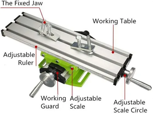 Vista 2 de Lukcase® Mesa de trabajo multifunción, mesa de trabajo para molienda, mesa de taladrado/perforación.