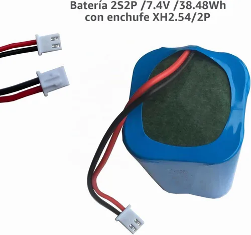 Vista 3 de AOLIKES Batería de iones de litio de 7.4 V 5200 mAh, batería recargable con enchufe XH2.54-2Pin, baterías de bricolaje 18650 2S2P Li-ion