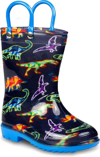 Vista 2 de ZOOGS Printed Kids Toddler Rain Boots for Girls and BoysDinosaur1