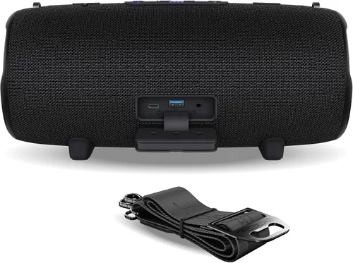 Vista 2 de TREBLAB Altavoz inalámbrico ultra fuerte, sonido estéreo de 60 W con graves profundos, tiempo de reproducción de 20 horas, banco de energía