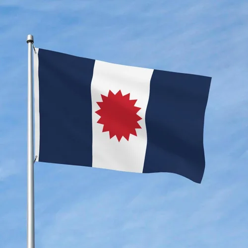 Vista 2 de Bandera de doble cara de la presa Tai People Banderas de 3 x 5 pies, bandera de decoración al aire libre, bandera ligera para fiestas en el hogar