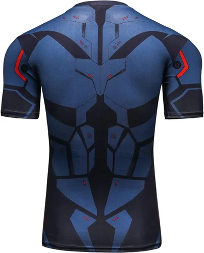 Vista 2 de Red Plume Camiseta deportiva de manga corta para hombre, camiseta deportiva de manga corta para hombre