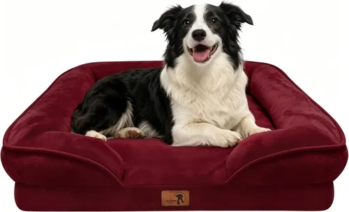 Vista 50 de Spotted Play Cama ortopédica para perros con lados, sofá cama para perros pequeños, sofá cama de espuma de apoyo para mascotas con funda extraíble