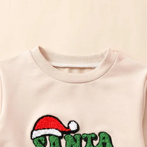 Vista 3 de Xiaodriceee Sudadera de Navidad para bebé, niño, niña, sudadera de cuello redondo, suéter de manga larga, ropa de invierno