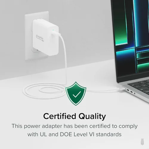 Vista 9 de Plugable Estación de acoplamiento USB 3.0 y USB-C de doble pantalla 4K con cargador de repuesto de 140 W y cable Thunderbolt 4 de 240 W