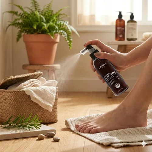 Vista 2 de Cuidado de pies orgánico certificado por USDA, desodorante natural para olores y pies malolientes, alivio refrescante para atletas y pies cansados